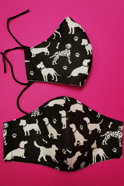 2 darabos pamut maszk szett kutya mintával